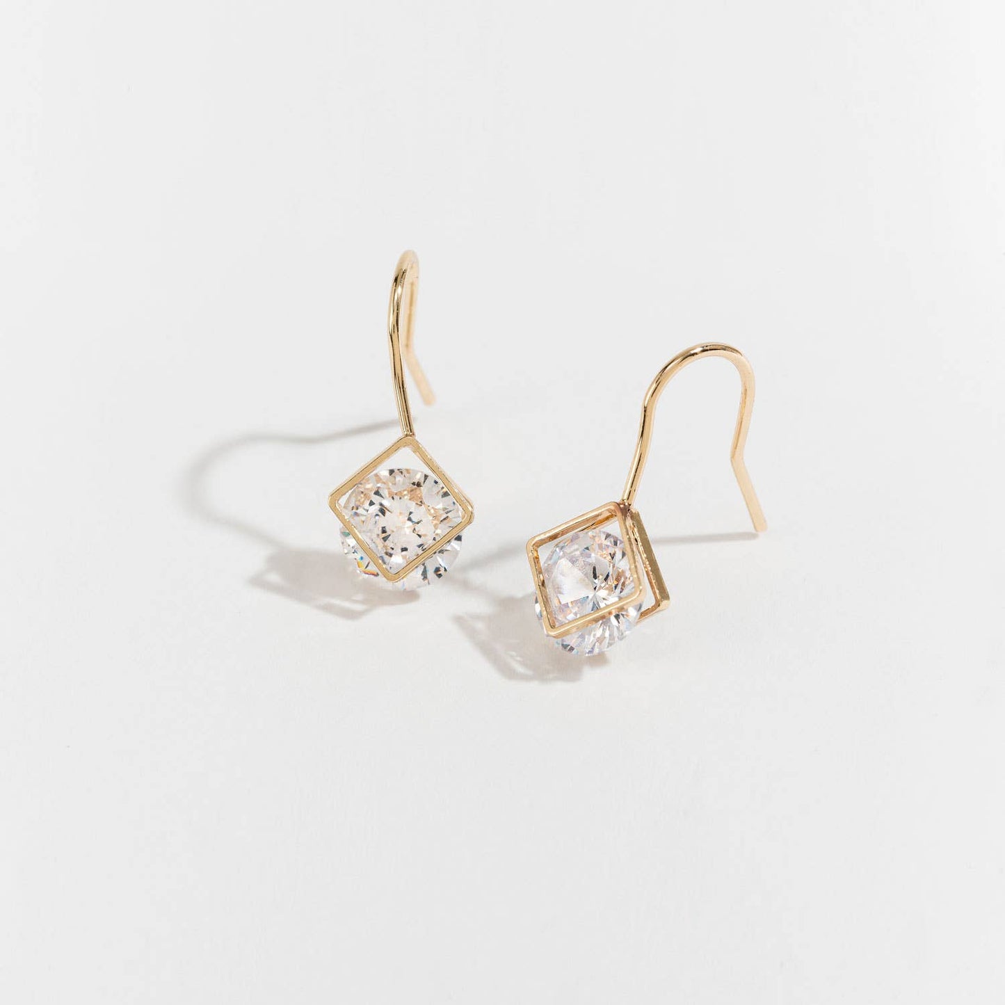 Dazzlers Cubic Zirconia Diamond Drop Earrings