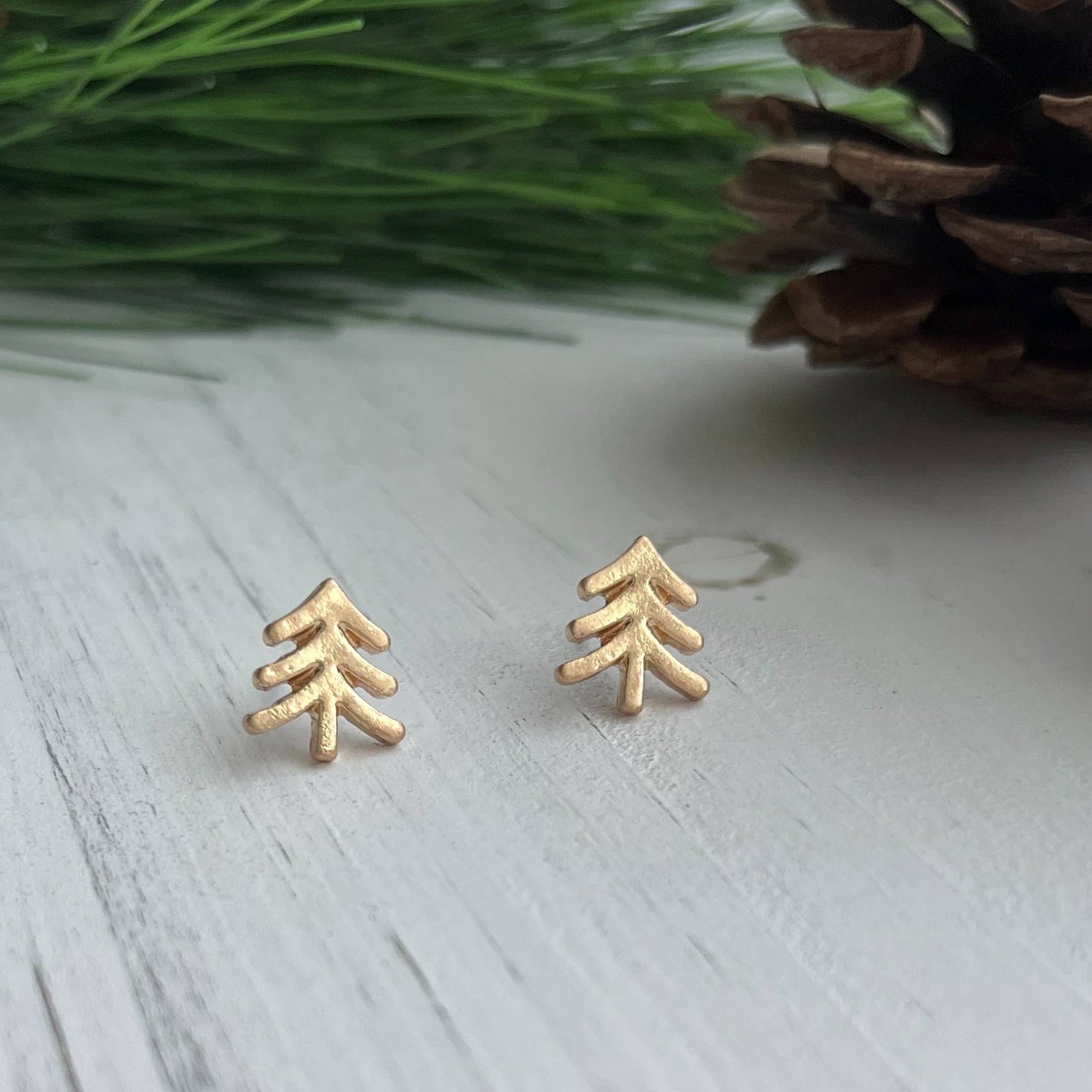 Tree Stud Bud Stud Earrings