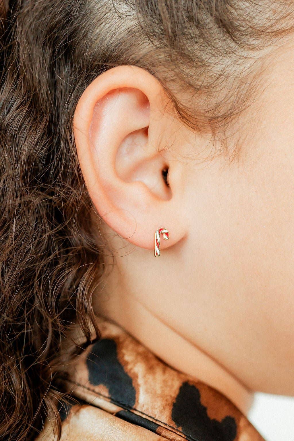 Screwback Stud Earrings - Peppermint Twist