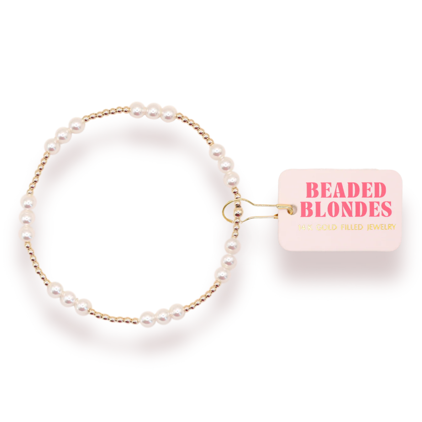 ILY Pearl Bracelet in Gold