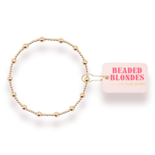 June Bracelet in Gold by Beaded Blondes at Luxe & Bow