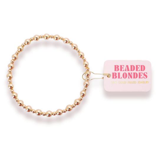 Katy Bracelet in Gold by Beaded Blondes at Luxe & Bow
